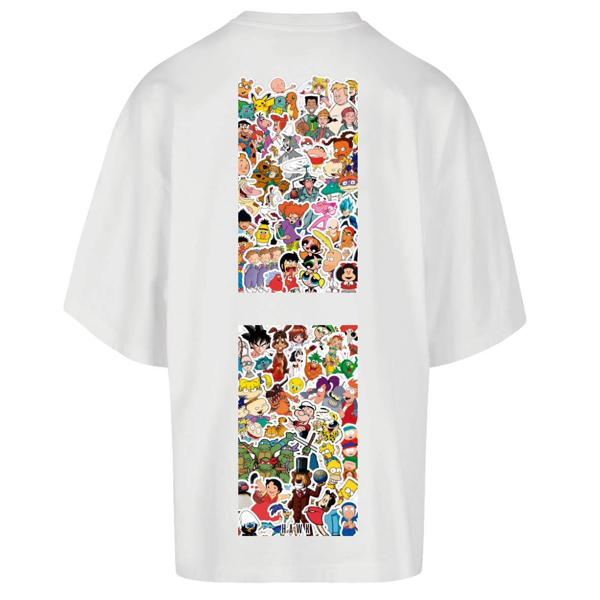 Camiseta oversize Cartoon - HAWK URBAN